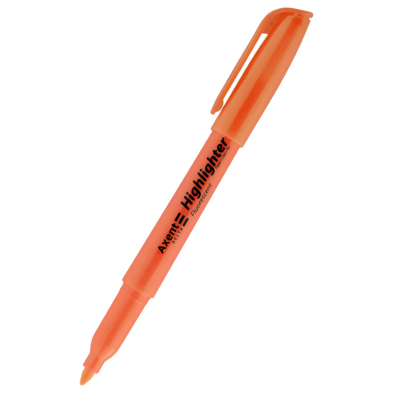Маркер Axent Delta Highlighter D2503-12, 2-4 мм, клиноподібний помаранчевий